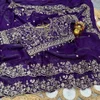 SF Fendy Satin Embroidery Designer Ladies Saree Wholesale Market In Surat